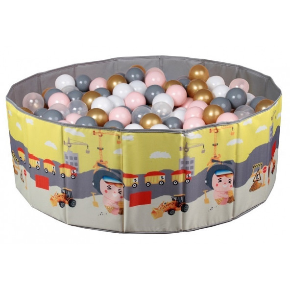 Baby Marine Katlanabilir Top Havuzu - Oyun Alanı - Oyun Halısı + 150 Adet 5 Renk Top Hediye - 2