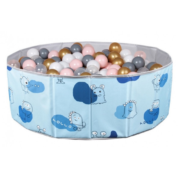 Baby Marine Katlanabilir Top Havuzu - Oyun Alanı - Oyun Halısı + 150 Adet 5 Renk Top Hediye - 3