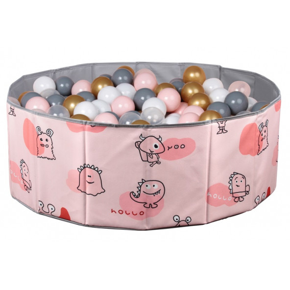 Baby Marine Katlanabilir Top Havuzu - Oyun Alanı - Oyun Halısı + 150 Adet 5 Renk Top Hediye - 4