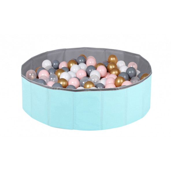 Baby Marine Katlanabilir Top Havuzu - Oyun Alanı - Oyun Halısı + 150 Adet 5 Renk Top Hediye - 6
