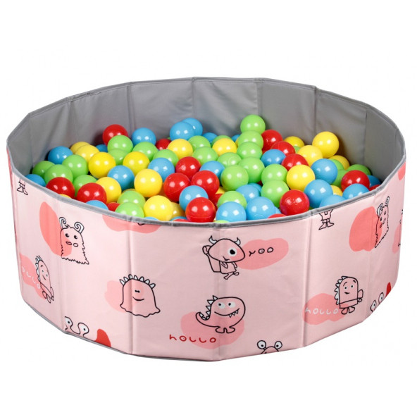 Baby Marine Katlanabilir Top Havuzu - Oyun Alanı - Oyun Halısı + 200 Adet 4 Renk Top Hediye - 3