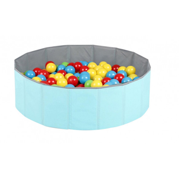 Baby Marine Katlanabilir Top Havuzu - Oyun Alanı - Oyun Halısı + 200 Adet 4 Renk Top Hediye - 5