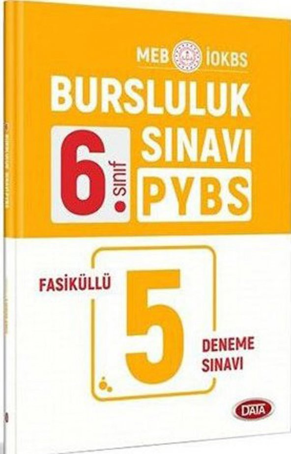 Data 6. Sınıf PYBS Bursluluk Sınavı Fasiküllü 5 Deneme Sınavı