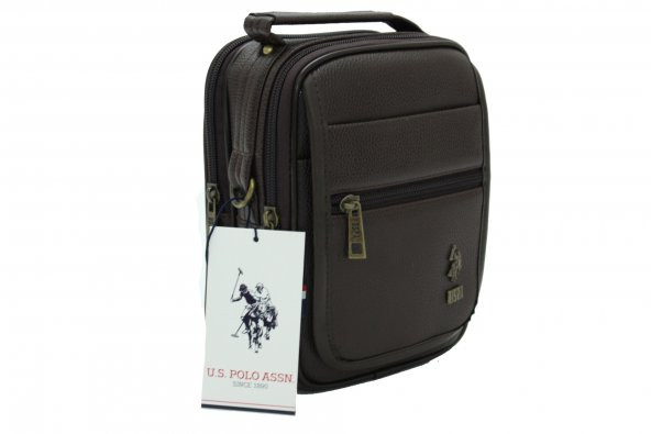 Plevr 6765 Us Polo Assn Suni Deri Omuz Askılı, Kulplu Erkek Portföy Çantası - 5