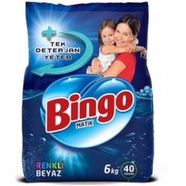 Bingo renkli Beyaz 6 kg Toz Deterjan