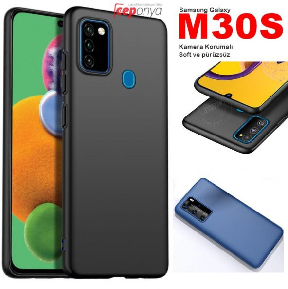 Samsung Galaxy M30S Kamera Korumalı Kaliteli Soft Silikon Kılıf ürün görseli 1