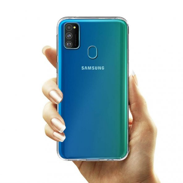 Samsung Galaxy M30S Şeffaf Kaliteli Sararmaz İnce Silikon Kılıf - Resim 6