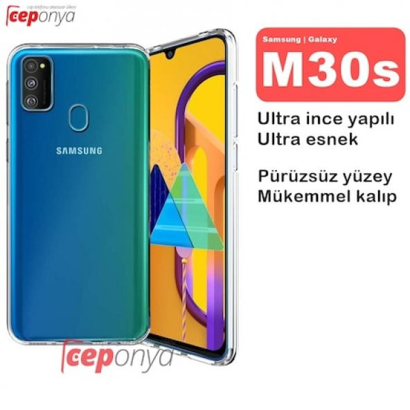 Samsung Galaxy M30S Şeffaf Kaliteli Sararmaz İnce Silikon Kılıf - Resim 12