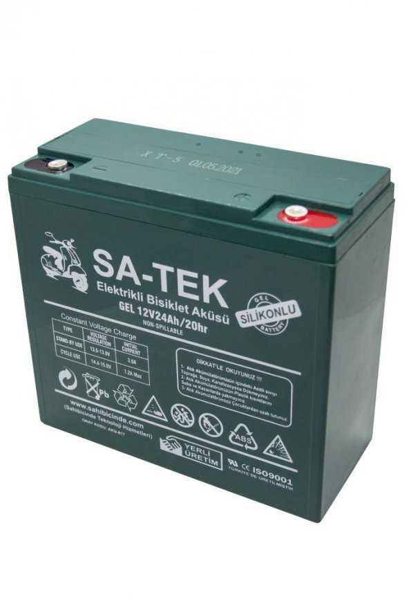 SA-TEK 12V 24 AH AKÜ ELEKTRİKLİ MOTORSİKLET AKÜSÜ JEL AKÜ 2023  ÜRETİM - 2