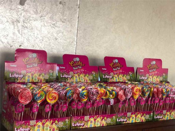 Sosyete Şekeri 50 Adet Rengarenk çeşitli lolipop şeker candy best tat marka - 3