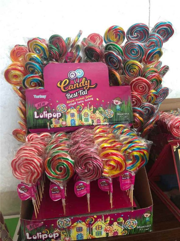 Sosyete Şekeri 50 Adet Rengarenk çeşitli lolipop şeker candy best tat marka - 4