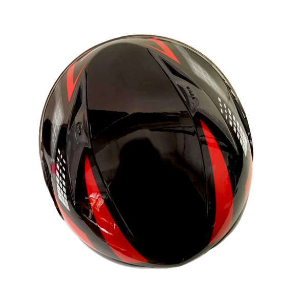 KNT-105 VİZÖRLÜ MOTOSİKLET N88 SİYAH KASK - 5