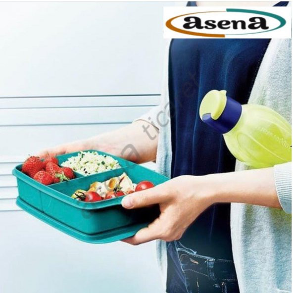 Tupperware BÖLMELİ BESLENME KUTUSU ( TURKUAZ ) HSGL - 3