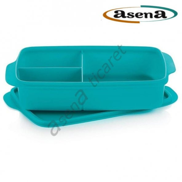 Tupperware BÖLMELİ BESLENME KUTUSU ( TURKUAZ ) HSGL - 1