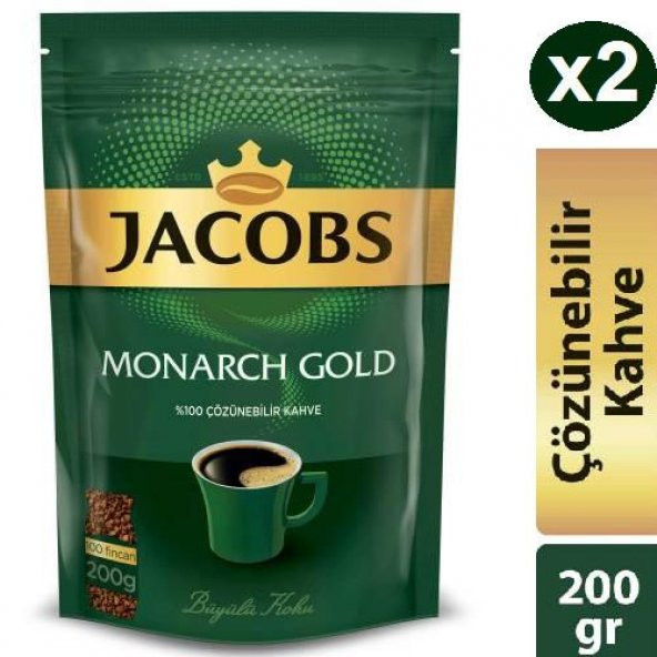 Jacobs Monarch Gold 200g x 2 Adet Ekopaket Hazır Kahve