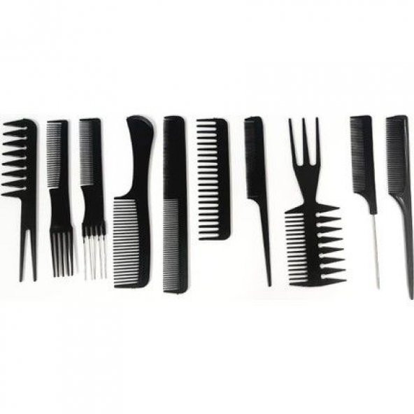 Beauty Care 10 Parça Profesyonel Berber - Kuaför Tarak Seti - 2