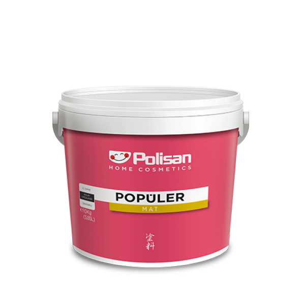 POLİSAN POPÜLER PLASTİK İÇ CEPHE BOYASI 3 KG (TÜM RENKLER)