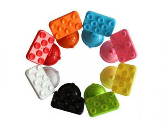 Renkli Araç İçi Vantuzlu Telefon Tutucu - Kırmızı - 2