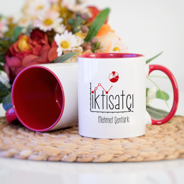 Kişiye Özel İktisatçı Kupa Bardak - Kırmızı - 2