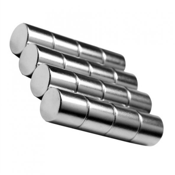 Neodyum Mıknatıs Silindir D10x10 mm (10lu Paket)