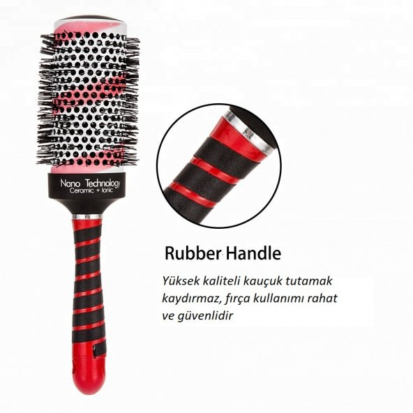 LAND OF MYTH - LOM1124 Nano Teknoloji Seramik + İyonik Termal Fön Saç Fırçası, Antistatik, Kauçuk Kaydırmaz Sap, Manyetik Askılık, Profesyonel (53 mm)… - 5