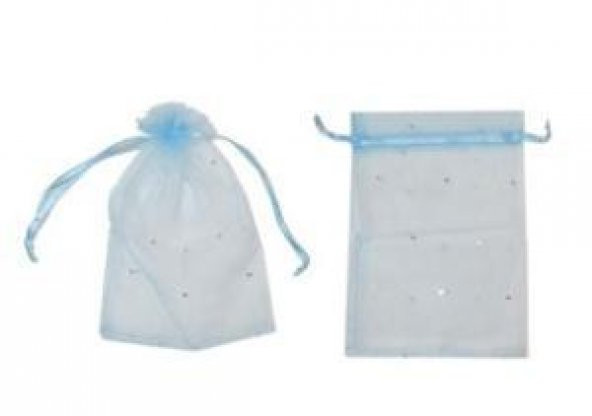 Kese Taşlı Orta Boy 11X14Cm Mavi 50 Adet