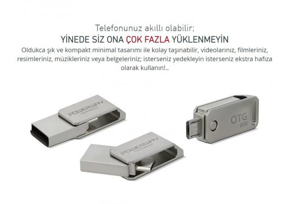 Powerway 128 GB iphone OTG Flash Bellek USB 2.0 Metal - 2