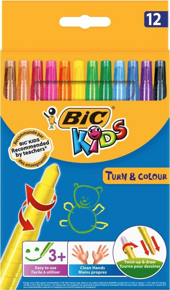 Bic Kids Turn&Colour Pastel Boya 12li