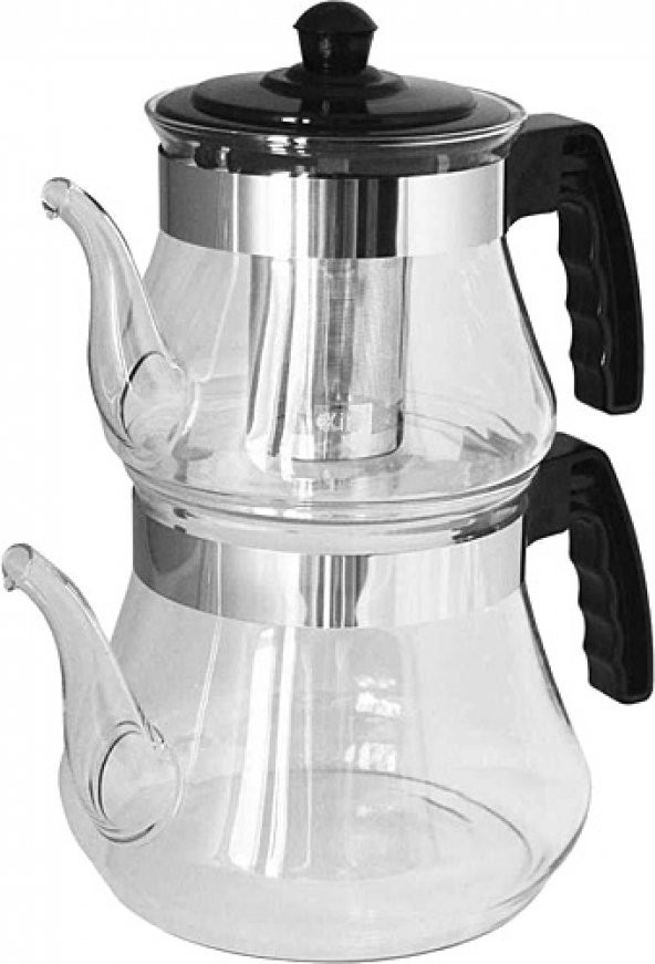 3.6 Litre Ateşe Dayanıklı Süzgeçli Cam Çaydanlık BÜYÜK BOY - 2