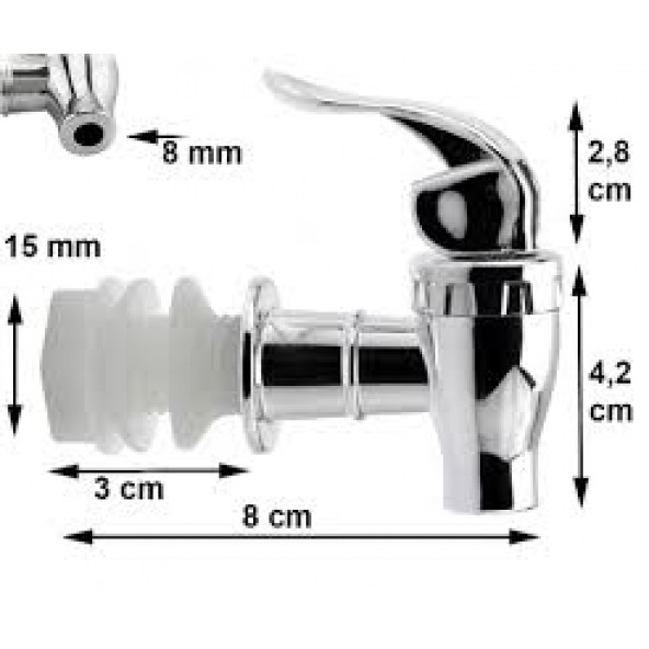 Cam Damacana Yedek Musluk Cam Sebil Musluğu, Basmalı ve Çevirmeli Model - 5