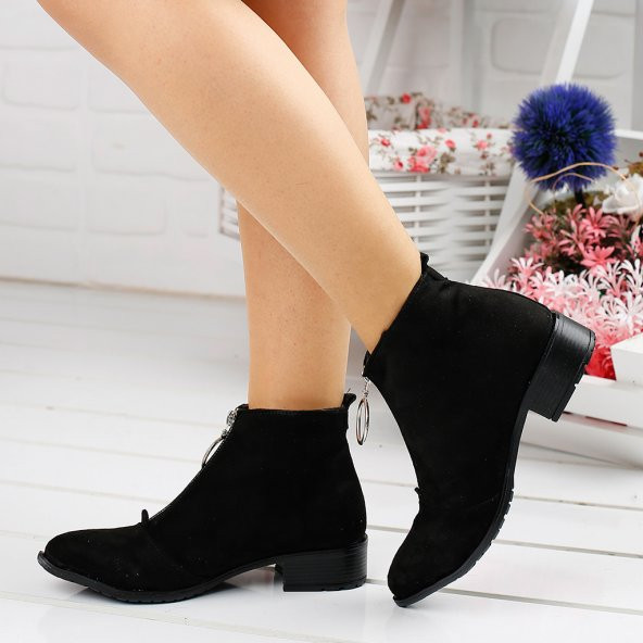 Ayakland 622 Günlük Fermuarlı Bayan Süet Bot Ayakkabı - 5