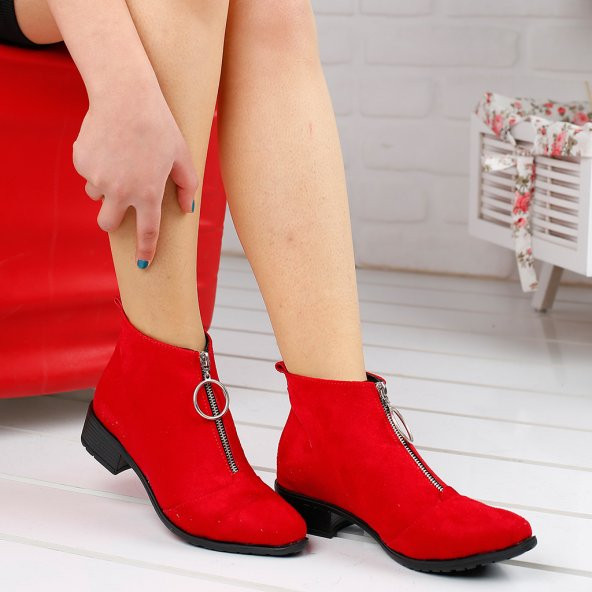 Ayakland 622 Günlük Fermuarlı Bayan Süet Bot Ayakkabı - 3