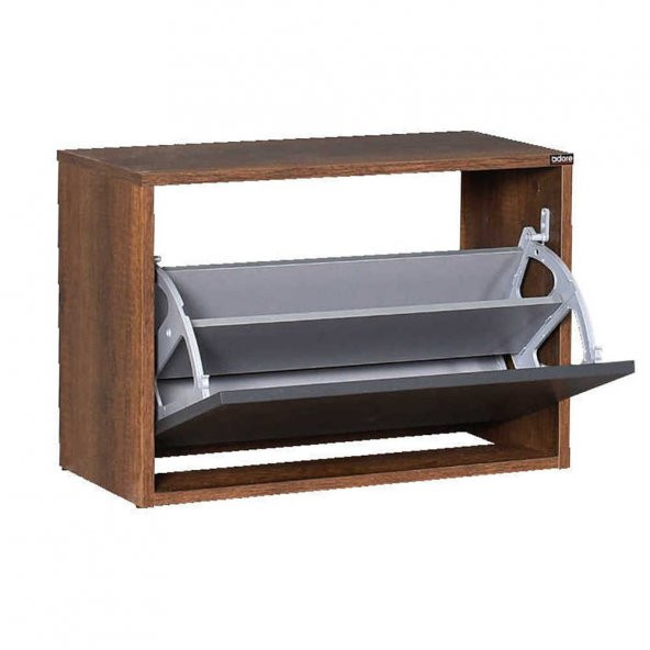 New Step Oturaklı Ayakkabılık - Oslo Ceviz-Antrasit - 3