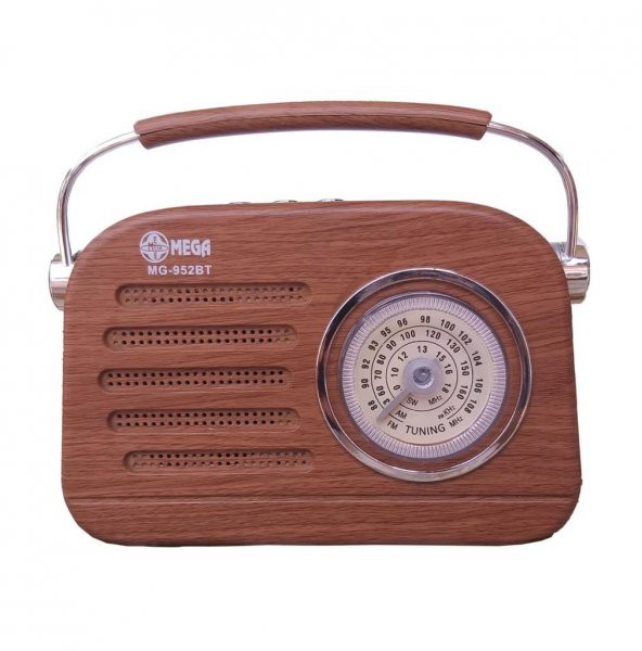 Mega MG-952BT Nostaljik Görünümlü Bluetoothlu Fm Radyo - 1