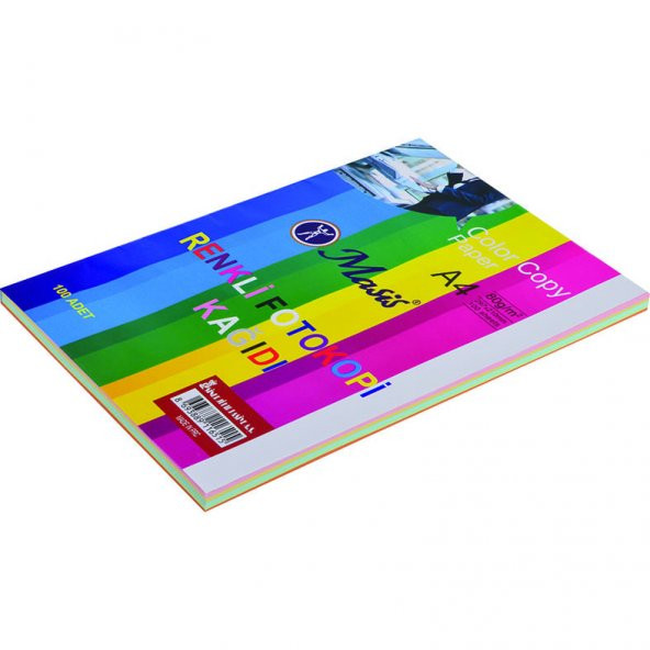 Masis Renkli A4 Fotokopi Kağıdı 80gr  100lü Karışık Paket