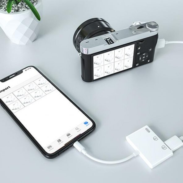 İPHONE USB ÇEVİRİCİ MOUSE FLASH DİSK İÇİN ÇOĞALTICI İPHONE X 10 UYUML - 3