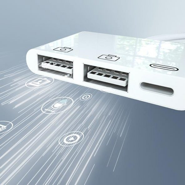 İPHONE USB ÇEVİRİCİ MOUSE FLASH DİSK İÇİN ÇOĞALTICI İPHONE X 10 UYUML - 5
