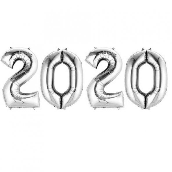 2020 Folyo Balon Seti Gümüş 40cm
