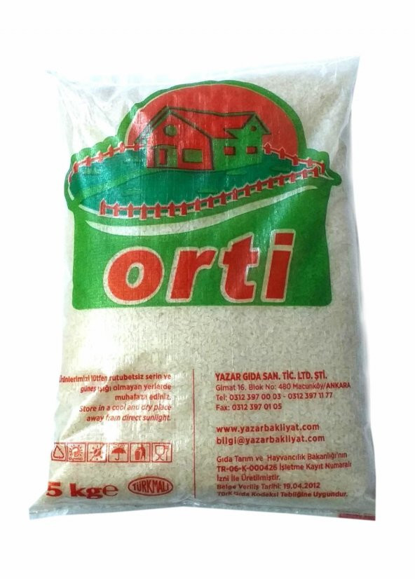 Yazar Orti Osmancık Pilavlık Pirinç 5kg