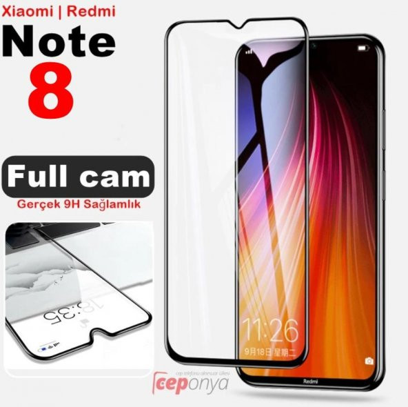 Xiaomi Redmi Note 8 Kenarı Kırılmaya Dayanıklı Cam Ekran Koruyucu - 11