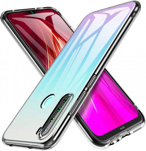 Ceponya Xiaomi Redmi Note 8 İnce Esnek Şeffaf Süper Silikon Kılıf