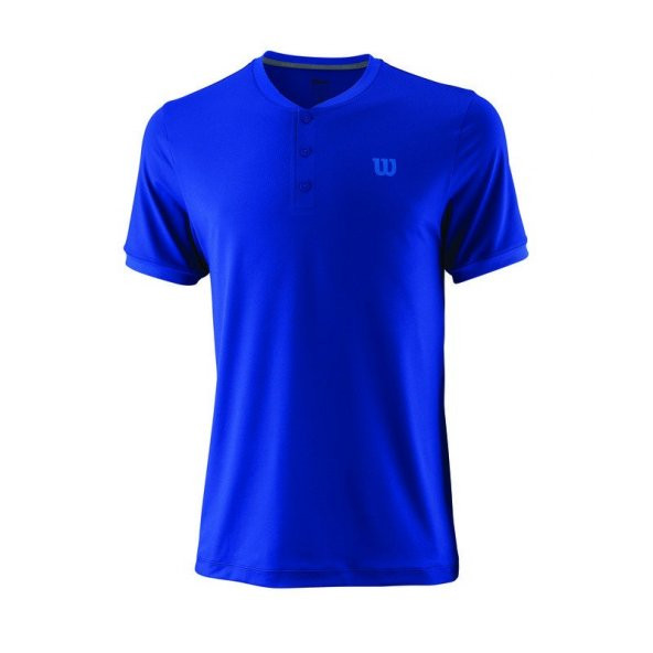 Wilson UWII Henley Mavi Erkek Tenis T-Shirt wra762904