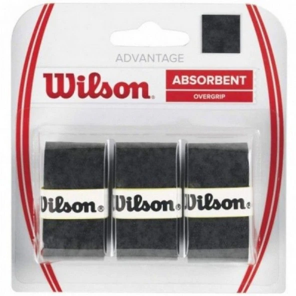 Wilson Advantage Absorbent 3'lü Siyah Tenis Gribi WRZ4033BK