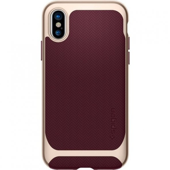 Spigen Apple iPhone X Kılıf Neo Hybrid Burgundy - 057CS22168 - 3