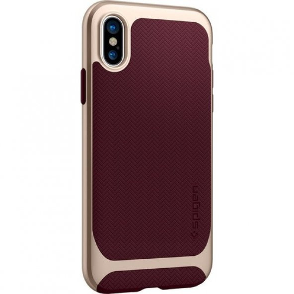 Spigen Apple iPhone X Kılıf Neo Hybrid Burgundy - 057CS22168 - 4