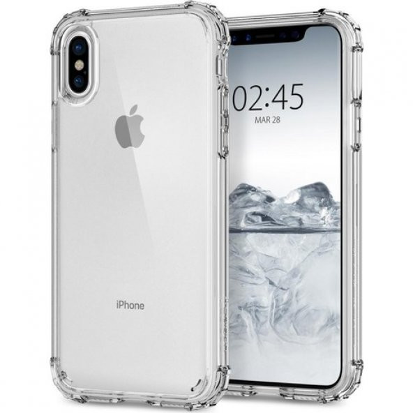Spigen Apple iPhone X Kılıf Crystal Shell Crystal Clear - 057CS22
