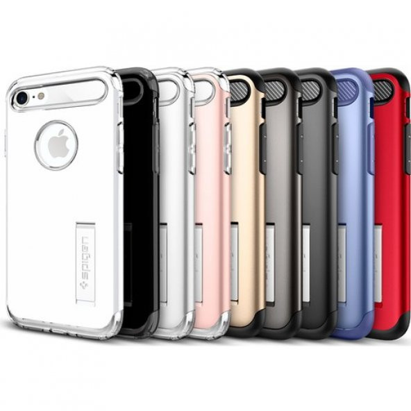 Spigen Apple iPhone 8 - iPhone 7 Kılıf Slim Armor Crimson Red - 0 - 3