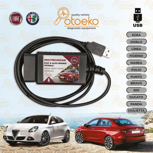 Fiat Gizli Özellik Açma Ve Arıza Tespit Cihazı Multiecuscan 2020 Elm327 - 2