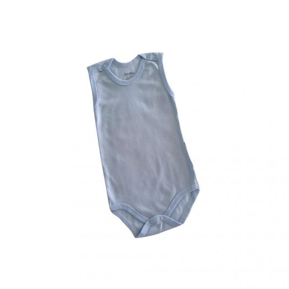 Kız-Erkek Bebek Puantiyeli Kolsuz Çıtçıtlı Yaka - 4