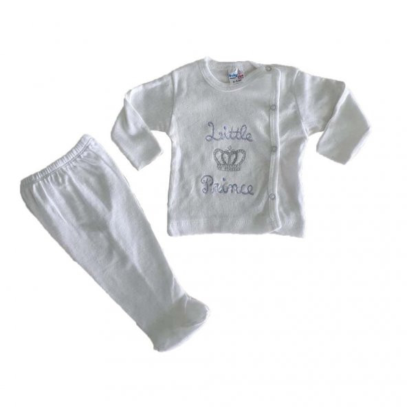 Kız-Erkek Bebek Little Prince-Princess İşlemeli - 2